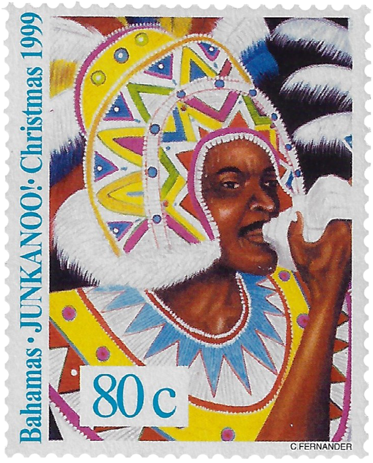 80c 1999, Christmas, Junkanoo, C. Fernander